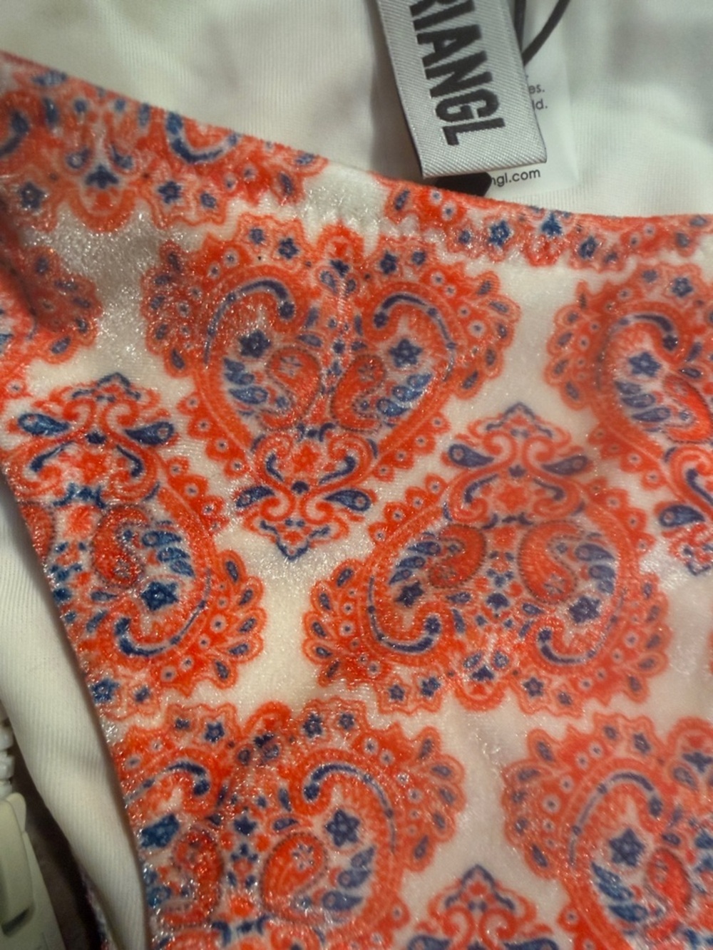 triangl swimwear Orange Paisley Print Bikini Set - Picture 4 of 10